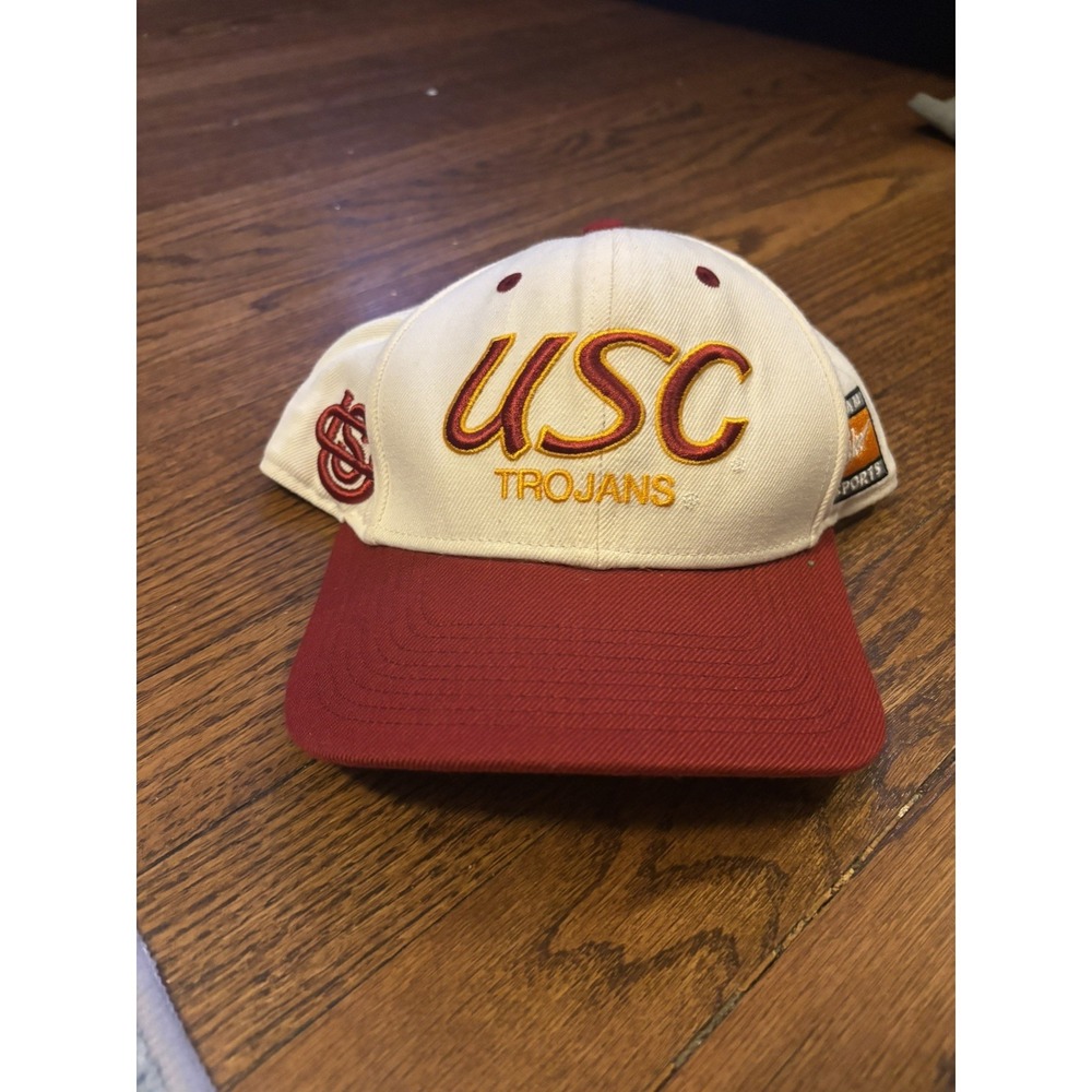 Vintage 90s  Usc Trojans Script snapback hat cap Nike Team Sport